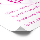 シンプルベビー |ホットピンクシャワーゲーム ポスター (角)