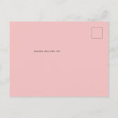 シンプルベビーQ BBQシャワーピンク招待状 ポストカード (裏面)