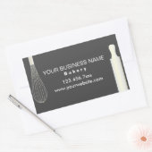 シンプルベーカリーモダンベーキングラベル 長方形シール (封筒)