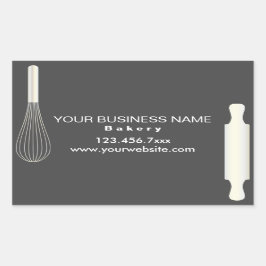 シンプルベーカリーモダンベーキングラベル 長方形シール