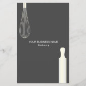 シンプルベーキングモダンビジネスパティシシェフベーカリー チラシ (裏面)