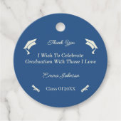 シンプルベージュとブルーカスタマイズ卒業 フェイバータグ (正面)