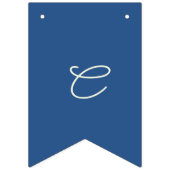 シンプルベージュと青のカスタマイズ可能な卒業 バンティングフラッグ (第3の旗)