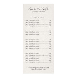 シンプルベージュエレガントミニマルモダンリスト ラックカード