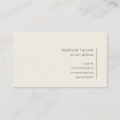 シンプルベージュシミニマルックモノグラム 名刺 (裏面)