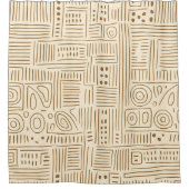 シンプルベージュジャパンディ シャワーカーテン (正面)