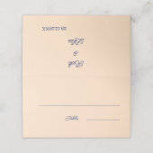 シンプルベージュパーソナライズされた結婚のテーブル プレイスカード (外部開封)