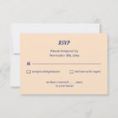 シンプルベージュパーソナライズされた結婚ズ 出欠カード (正面)