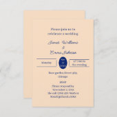 シンプルベージュパーソナライズされた結婚式招待状 セーブザデート (正面/裏面)