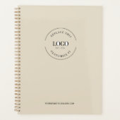 シンプルベージュミニマルカスタムリスト プランナー手帳 (正面)