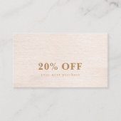 シンプルベージュモダンミニマリスト 名刺 (正面)