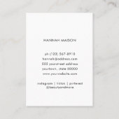 シンプルベージュモダンミニマリスト 名刺 (裏面)