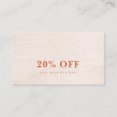 シンプルベージュモダンミニマリスト 名刺 (正面)