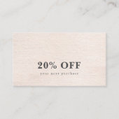 シンプルベージュモダンミニマリスト 名刺 (正面)