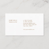 シンプルベージュモダンミニマルプロフェッショナル 名刺 (裏面)