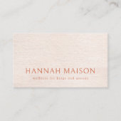 シンプルベージュモダンミニマル 名刺 (正面)