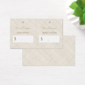 シンプルベージュリネンDIYリテールブティックハングタグ (デスク)