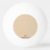 シンプルベージュレザールック 卓球ボール (裏面)