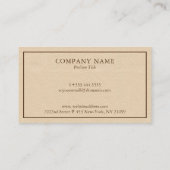 シンプルベージュレザールック 名刺 (裏面)