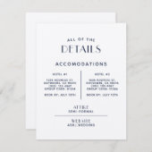 シンプルベージュ色ネービ結婚ーズ詳細囲い エンクロージャーカード (正面/裏面)