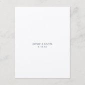 シンプルベージュ色ネービ結婚ーズ詳細囲い エンクロージャーカード (裏面)