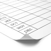 シンプルペットケアチェックリストのログポスター紙(マット) ポスター (角)