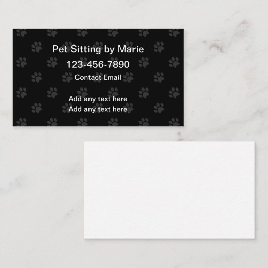 シンプルペットシッター名刺 名刺 (正面/裏面)
