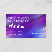 シンプルペットシッター名刺 名刺 (正面)