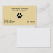 シンプルペットシッター名刺 名刺 (正面/裏面)