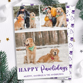 シンプルペットドッグカスタム3 Photo Happy Pawlidays シーズンカード