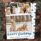 シンプルペットドッグカスタム3 Photo Happy Pawlidays シーズンカード