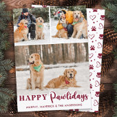 シンプルペットドッグカスタム3 Photo Happy Pawlidays シーズンカード