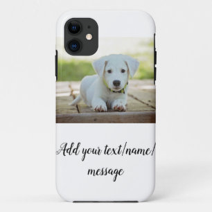 シンプルペットミニマルの写真名校を追加 iPhone 11 ケース
