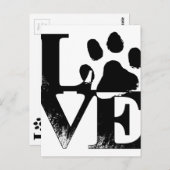 シンプルペットラブポー ポストカード (正面/裏面)