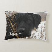シンプルペット写真ポーパーソナライズされたトプリントドッグ恋人 アクセントクッション (裏面)