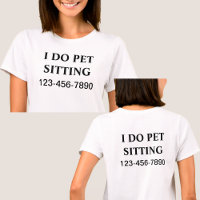 シンプルペット着座Tシャツダブルデザイン