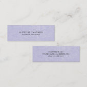 シンプルペリウィンクルパープルミニマルプロフェッショナル スキニー名刺 (正面/裏面)