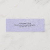 シンプルペリウィンクルパープルミニマルプロフェッショナル スキニー名刺 (裏面)