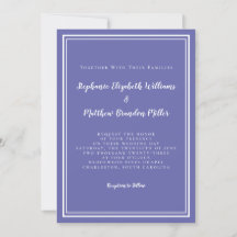 シンプルペリウィンクルブルー&ホワイト結婚ズミニマリスト