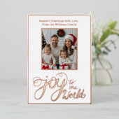 シンプルホイルのクリスマスカードテンプレートの写真モダン 箔シーズンカード (立ち正面)