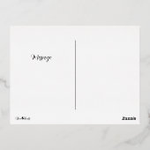 シンプルホイルの手書スト感謝してい・カード 箔シーズンポストカード (裏面)