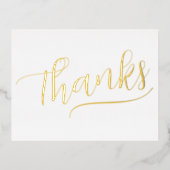 シンプルホイルの手書スト感謝してい・カード 箔シーズンポストカード (正面)