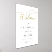 シンプルホイルエレガントスクリプトイベントウェルカムサイン 箔ポスター (レイダウン)