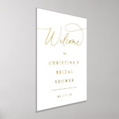 シンプルホイルエレガントスクリプトイベントウェルカムサイン 箔ポスター (レイダウン)