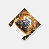 シンプルホイールモンスタートラック誕生日 スタンダードカクテルナプキン (角)