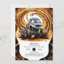 シンプルホイールモンスタートラック誕生日