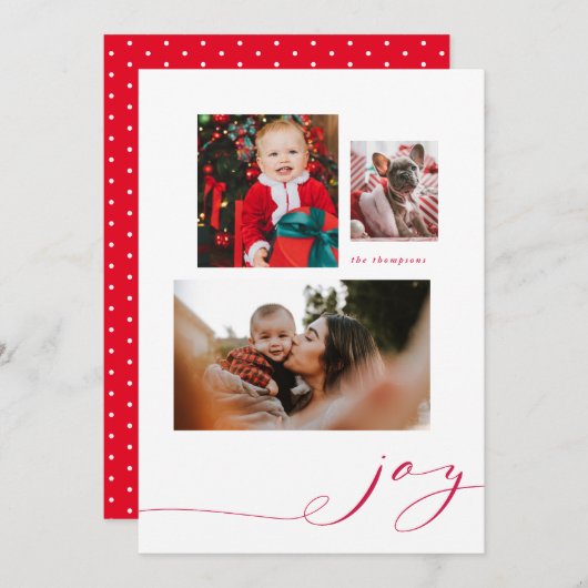 シンプルホイ数々のー – フォトホリデーカード 招待状 (正面/裏面)