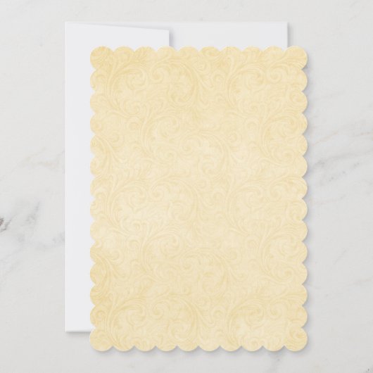 シンプルホタテのヴィンテージ結婚式招待状 招待状 (裏面)