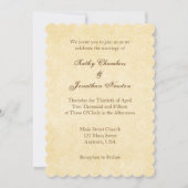 シンプルホタテのヴィンテージ結婚式招待状 招待状 (正面)