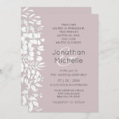 シンプルホッ葉クス結婚クリスチャン 招待状 (正面/裏面)